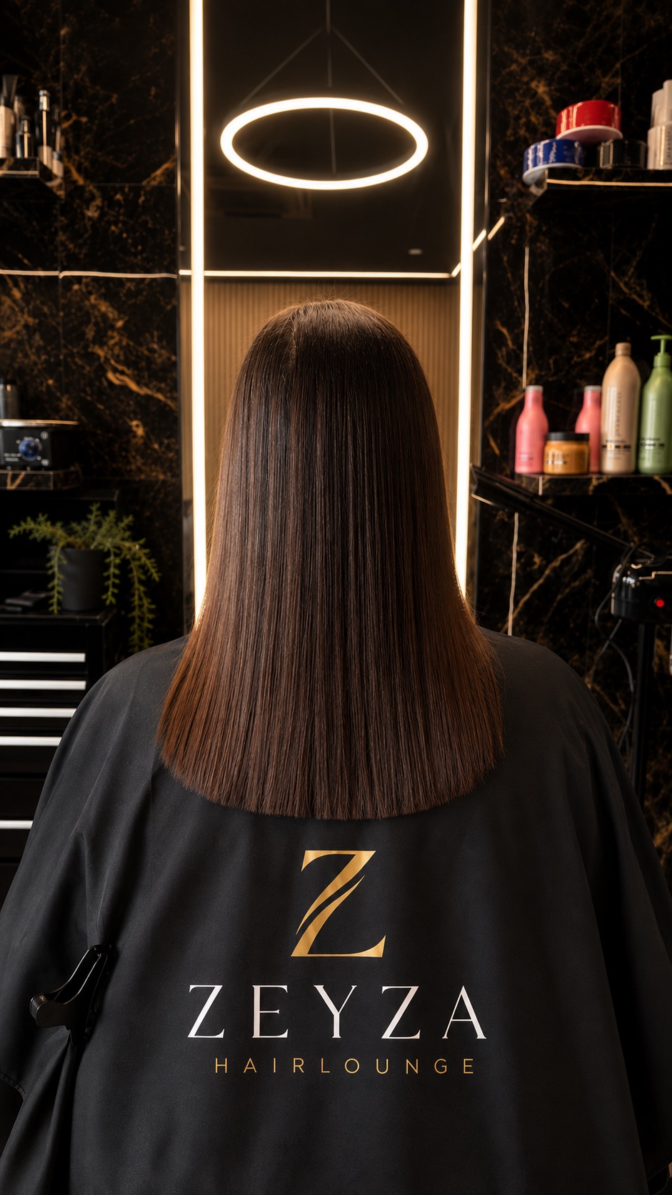 Glanzend dameshaar na knipbehandeling bij Zeyza Hairlounge